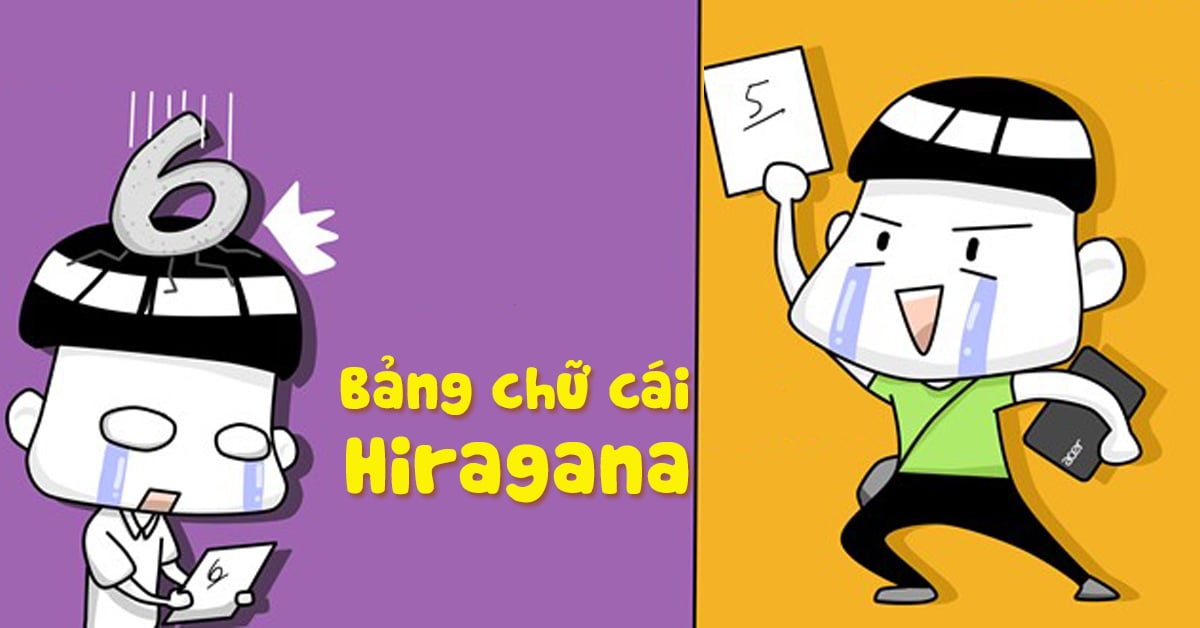 Bảng chữ cái Hiragana đầy đủ dịch sang tiếng Việt